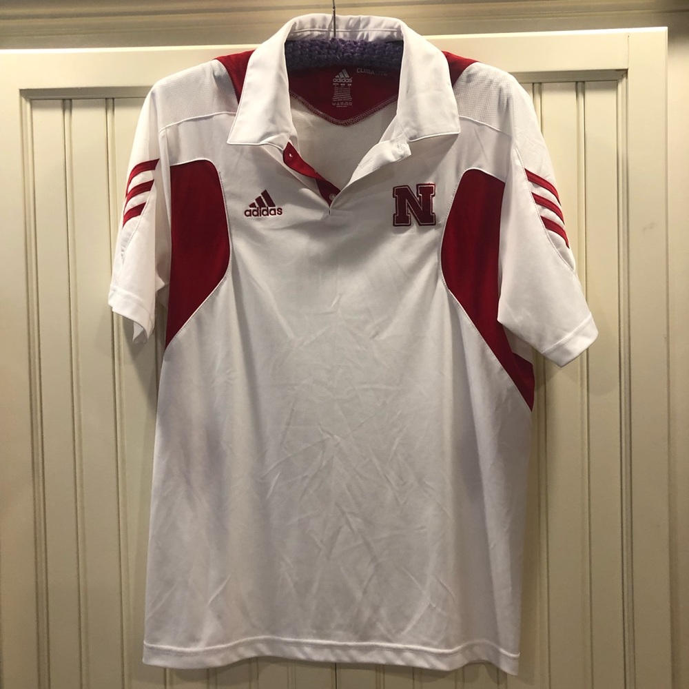 Men’s Adidas Nebraska Huskers climalite polo